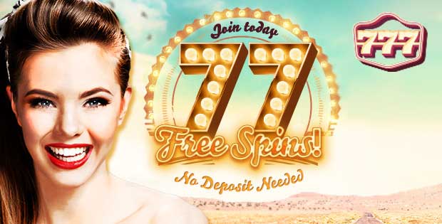 777 Casino: 77 Free Spins No Deposit Bonus