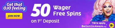 play ojo casino: 50 free spins no wagering