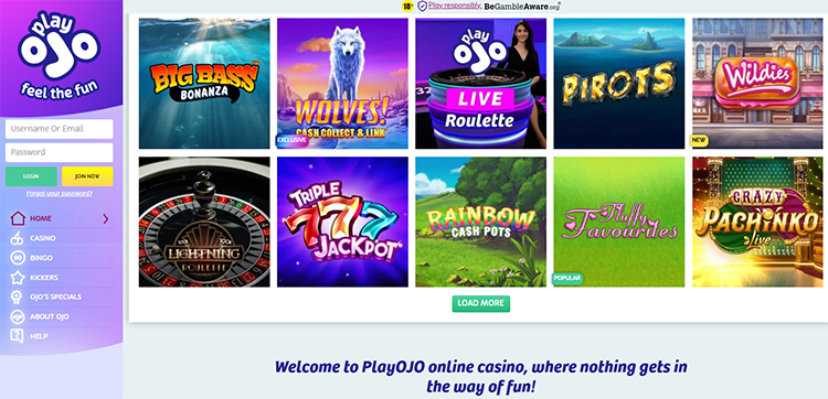 play ojo casino